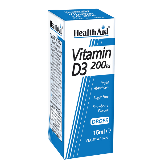 Health Aid Vitamin D3 200iu Drops 15ml
