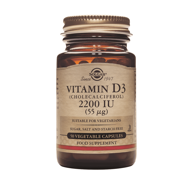 Solgar Vitamin D3 (Cholecalciferol) 2200iu (55ug) 50s