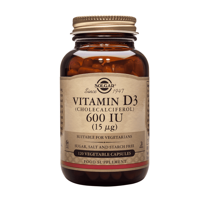 Solgar Vitamin D3 (Cholecalciferol) 600iu (15ug) 120 Vegetable Capsules