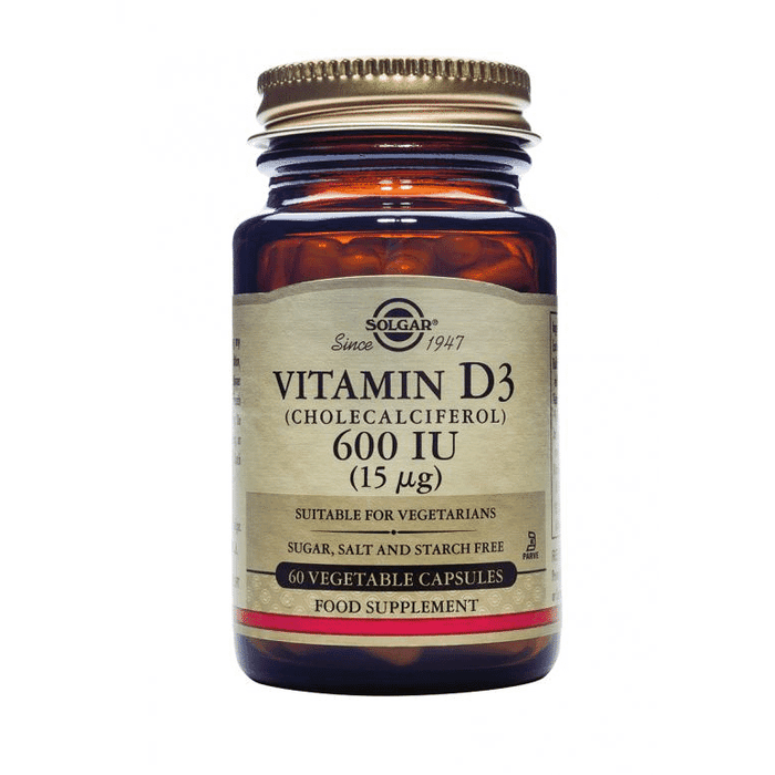 Solgar Vitamin D3 (Cholecalciferol) 600iu (15ug) 60 Vegetable Capsules