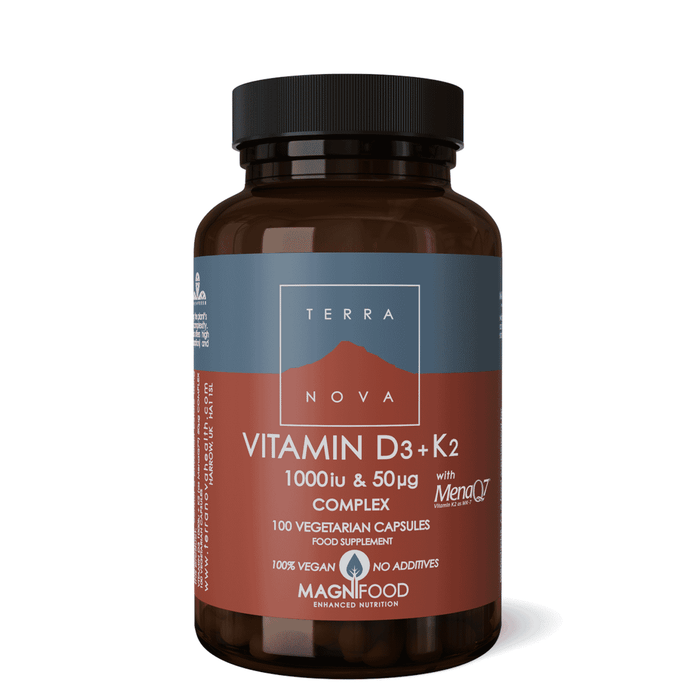 Terranova Vitamin D3 + Vitamin K2 1000iu & 50ug Complex 100s