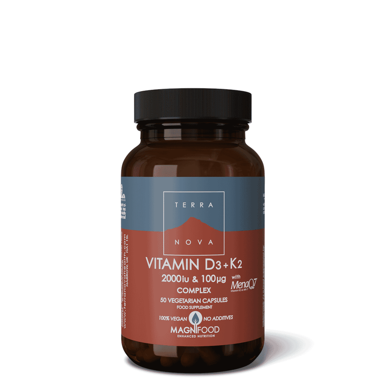 Terranova Vitamin D3 + Vitamin K2 2000iu & 100ug Complex 50s