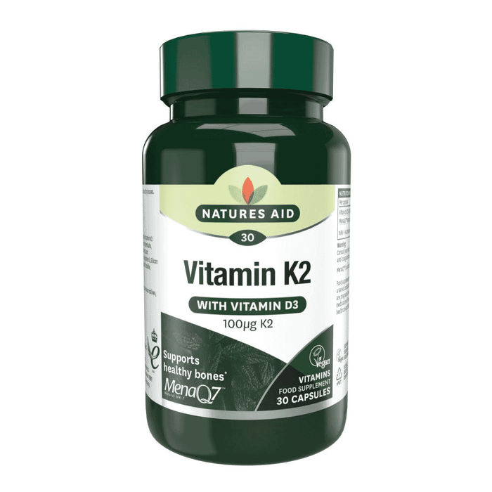 Natures Aid Vitamin K2 (With Vitamin D3) 100µg 30s