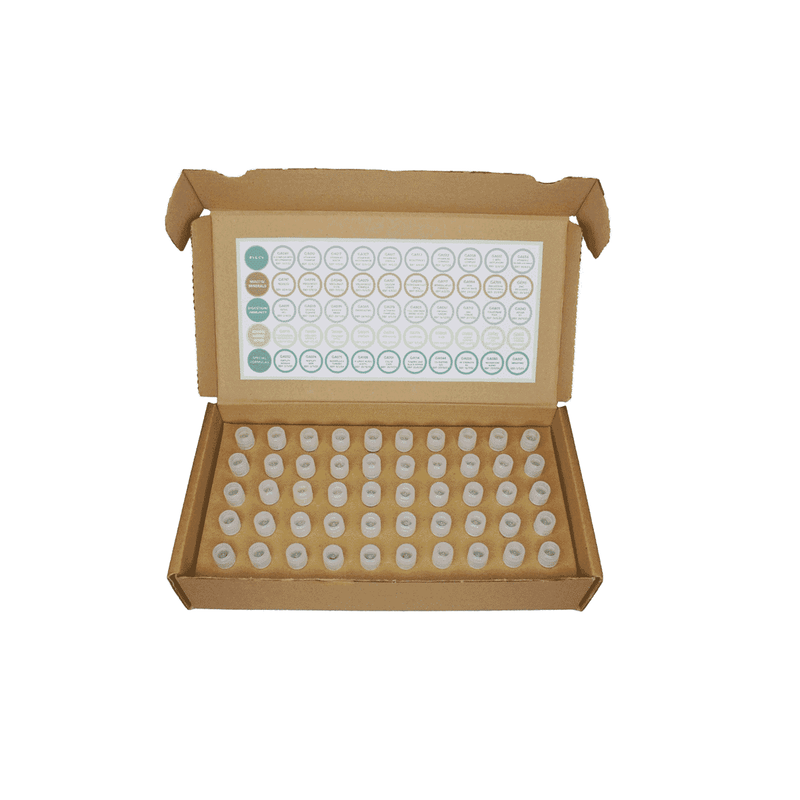 G&G Vitamins Testing Kit with various test strips and vials for analyzing vitamin levels and supplement effectiveness.