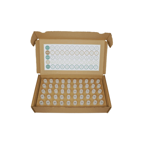 G&G Vitamins Testing Kit with various test strips and vials for analyzing vitamin levels and supplement effectiveness.