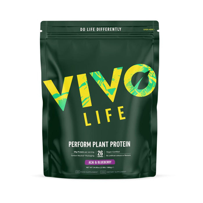 Vivo Life Perform Plant Protein Acai & Blueberry 988g - Dennis the Chemist