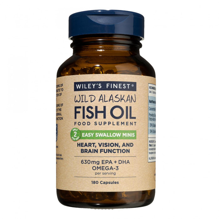 Wiley's Finest Wild Alaskan Fish Oil Easy Swallow Minis 180s - Dennis the Chemist