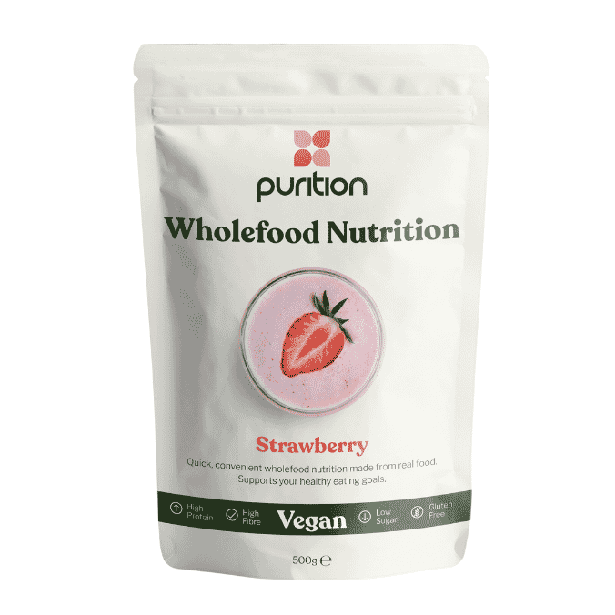 Purition Wholefood Nutrition Strawberry Vegan 500g