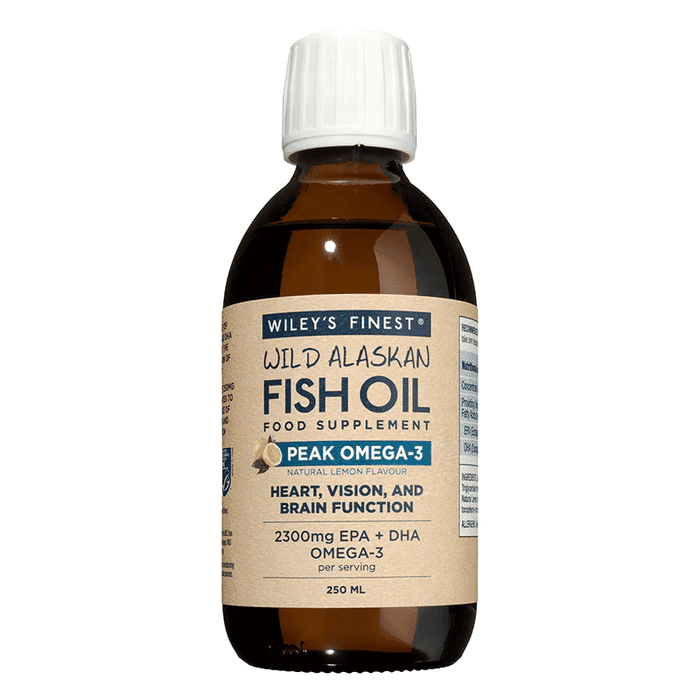 Wiley's Finest Wild Alaskan Fish Oil Peak Omega-3 Liquid 2300mg (Lemon) 250ml