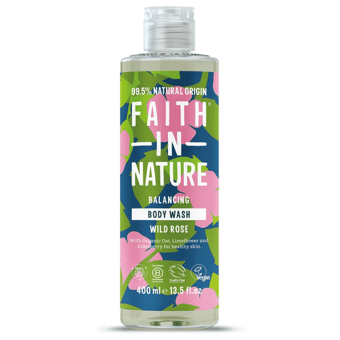 Faith In Nature Wild Rose Body Wash (Balancing) 400ml
