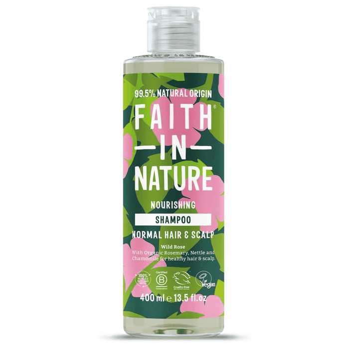 Faith In Nature Wild Rose Shampoo Normal Hair & Scalp (Nourishing) 400ml