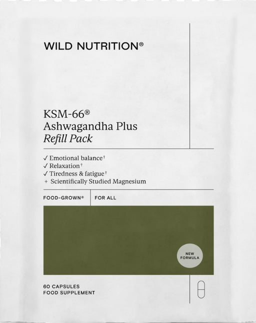Wild Nutrition KSM-66 Ashwagandha Plus Refill Pack 60's - Dennis the Chemist