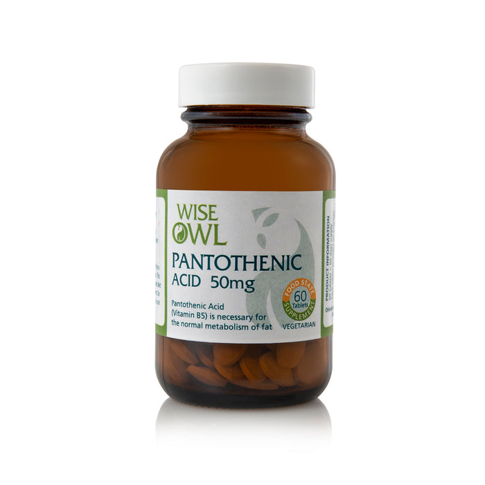 Wise Owl Pantothenic Acid 50mg 60's - Dennis the Chemist