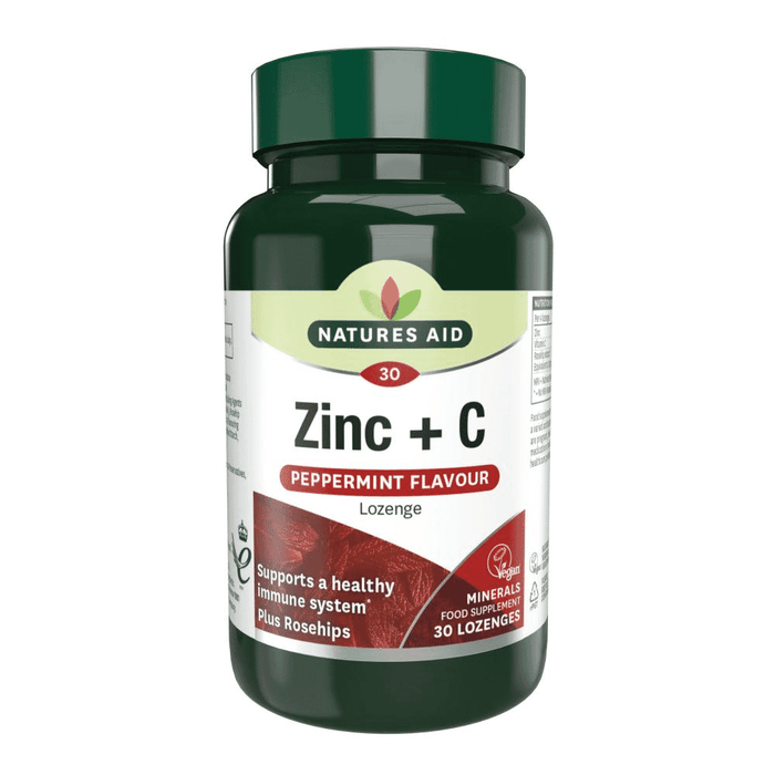 Natures Aid Zinc + C (Peppermint Flavour) Lozenge  30s