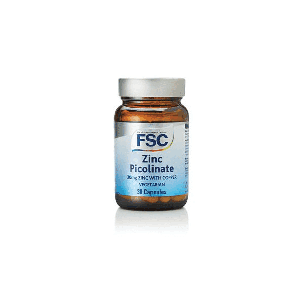 FSC (The Food Supplement Company) Zinc Picolinate 30mg with Copper 30s - Dennis the Chemist
