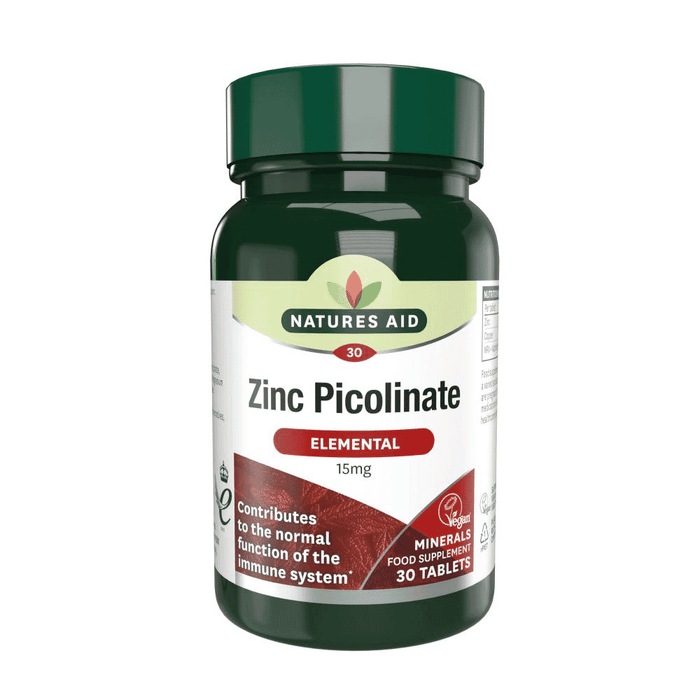 Natures Aid Zinc Picolinate (Elemental) 15mg 30s