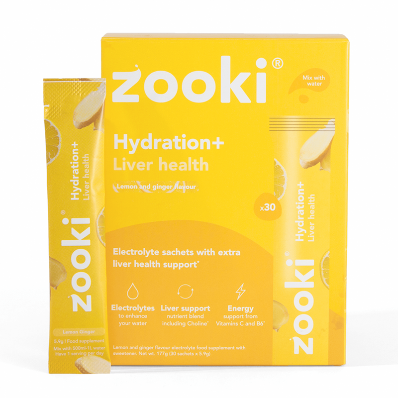 Zooki Hydration+ Liver Health Lemon and Ginger Flavour 30 Sachets - Dennis the Chemist
