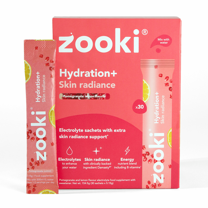 Zooki Hydration+ Skin Radiance Pomegranate Lemon Flavour 30 Sachets - Dennis the Chemist