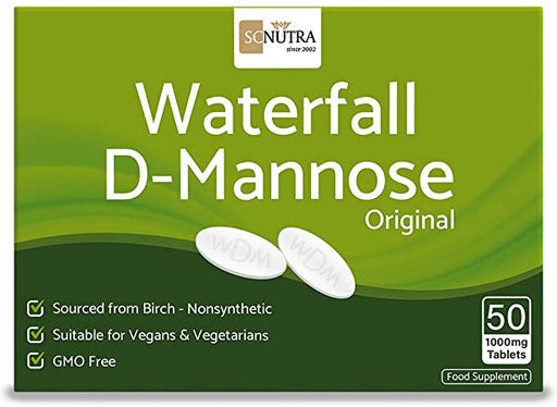 Waterfall D-Mannose Tablets 1000mg 50 tabs