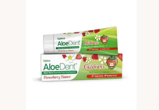 Aloe Dent Aloe Vera Fluoride Free Toothpaste Children's Strawberry Flavour 50ml - Dennis the Chemist