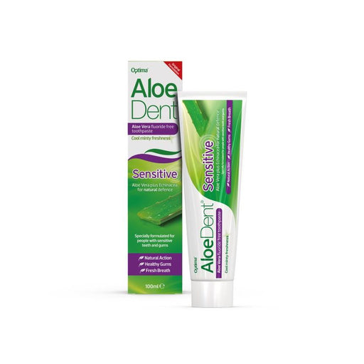 Aloe Dent Aloe Vera Fluoride Free Toothpaste Sensitive 100ml - Dennis the Chemist