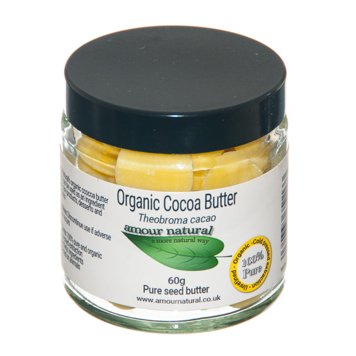 Amour Natural Organic Cocoa Butter Buttons 60g - Dennis the Chemist