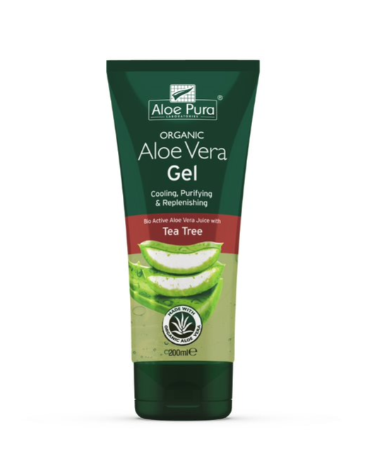 Aloe Pura Organic Aloe Vera Gel with Tea Tree 200ml - Dennis the Chemist