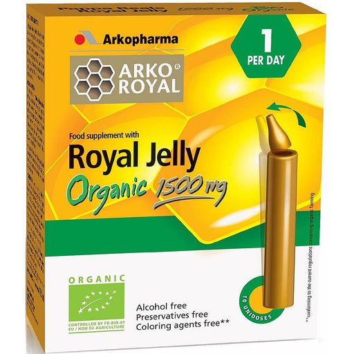 Arkopharma ArkoRoyal Royal Jelly Organic 1500mg 10 vials - Dennis the Chemist