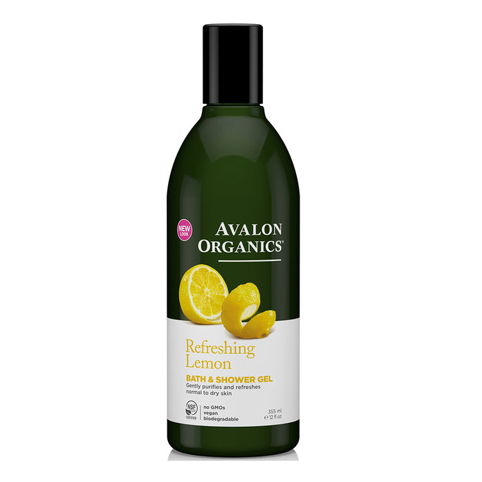 Avalon Organics Refreshing Lemon Bath & Shower Gel 355ml - Dennis the Chemist