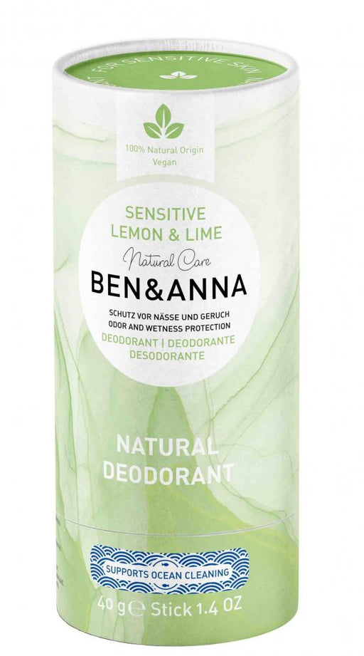 Ben & Anna Natural Deodorant Sensitive Lemon & Lime 40g - Dennis the Chemist