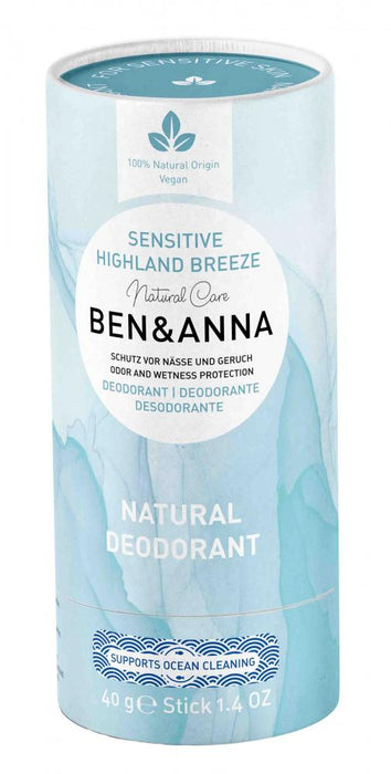 Ben & Anna Natural Deodorant Sensitive Highland Breeze 40g - Dennis the Chemist