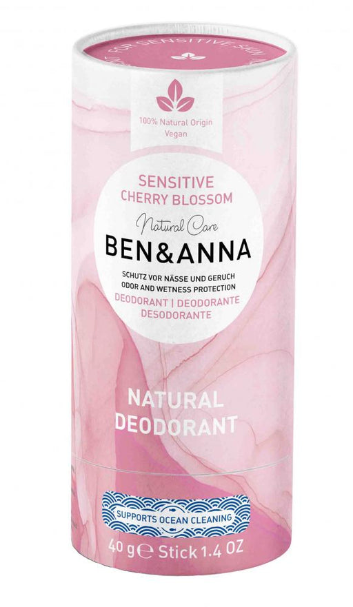 Ben & Anna Natural Deodorant Sensitive Cherry Blossom 40g - Dennis the Chemist