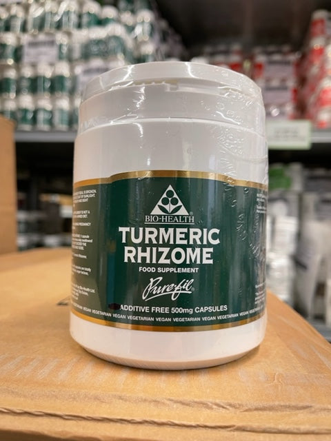 Bio-Health Turmeric Rhizome 500's - Dennis the Chemist