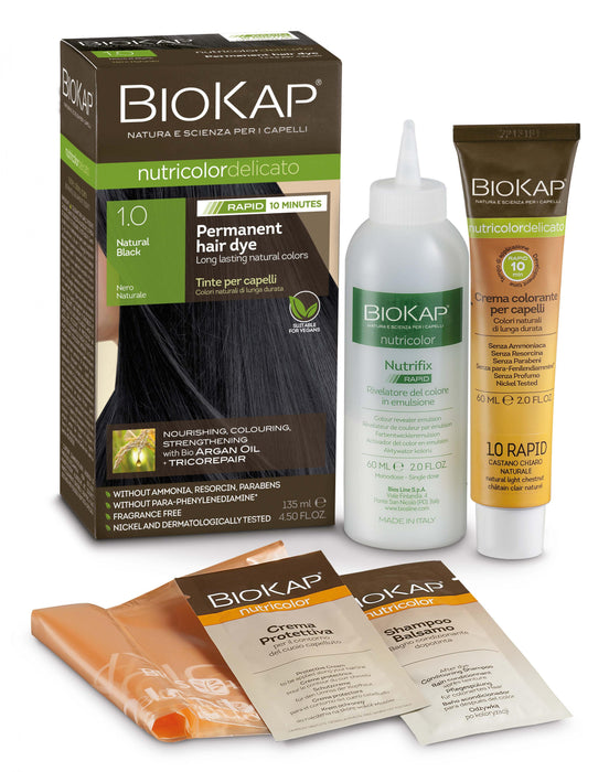 BioKap 1.0 Natural Black Permanent Hair Dye 135ml - Dennis the Chemist