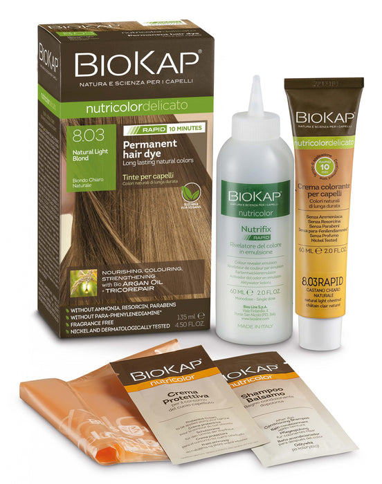 BioKap 8.03 Natural Light Blond Permanent Hair Dye 135ml - Dennis the Chemist