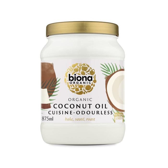 Biona Organic Organic Coconut Oil Cuisine - Odourless 875ml - Dennis the Chemist