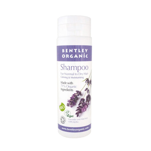 Bentley Organic Shampoo for Normal to Dry Hair Calming & Moisturising Lavender, Aloe Vera & Jojoba 250ml - Dennis the Chemist
