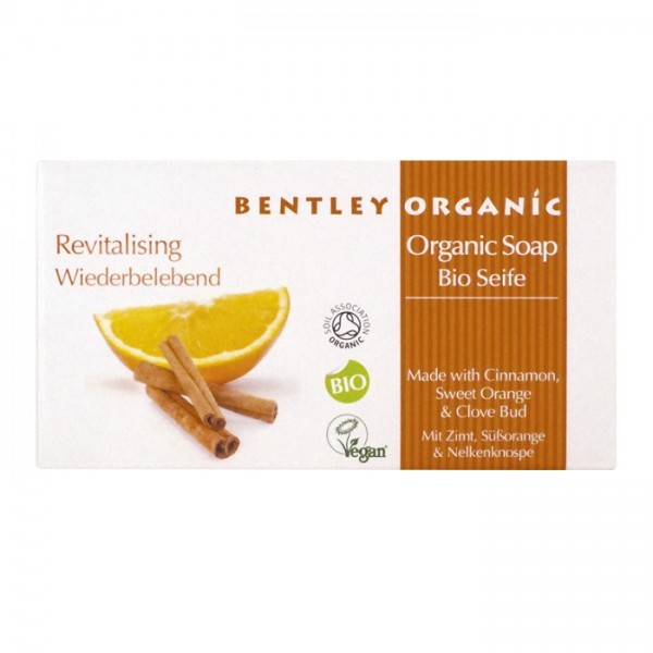 Bentley Organic Revitalising Organic Soap with Cinnamon, Sweet Orange & Clove Bud 150g - Dennis the Chemist