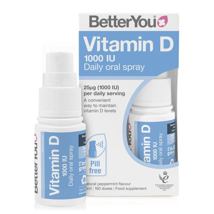BetterYou Vitamin D 1000 IU Daily Oral Spray 15ml - Dennis the Chemist