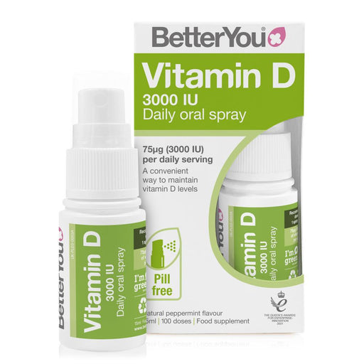 BetterYou Vitamin D 3000iu Daily Oral Spray 15ml - Dennis the Chemist