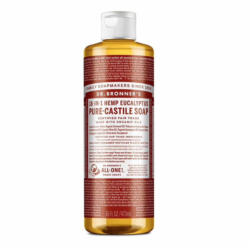 18-in-1 Hemp Eucalyptus Pure-Castile Liquid Soap 473ml - Dennis the Chemist