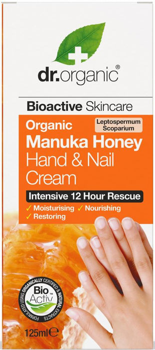 Dr Organic Organic Manuka Honey Hand & Nail Cream 125ml - Dennis the Chemist