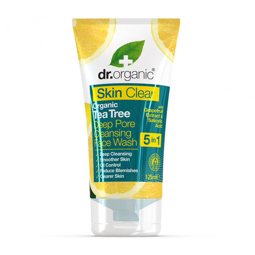 Dr Organic Skin Clear Organic Tea Tree Deep Pore Cleansing Face Wash 125ml - Dennis the Chemist