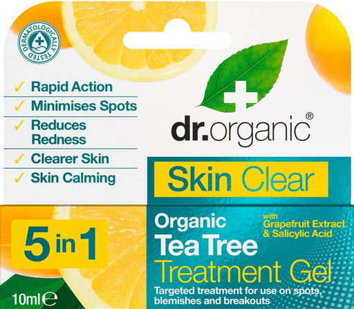 Dr Organic Skin Clear Organic Tea Tree Treatment Gel 10ml - Dennis the Chemist