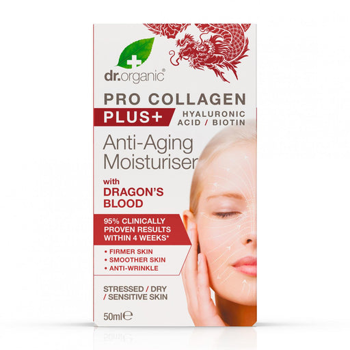 Dr Organic Pro Collagen Plus+ Anti-Aging Moisturiser with Dragon's Blood 50ml - Dennis the Chemist