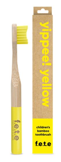 Children's Bamboo Toothbrush - Yippee Yellow (single) - Dennis the Chemist