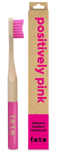 Children's Bamboo Toothbrush Positively Pink (Single) - Dennis the Chemist