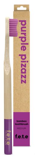 Bamboo Toothbrush Medium Bristles - Purple Pizazz (single) - Dennis the Chemist