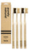 Bamboo Toothbrushes Purely Natural Set of 4 Medium Bristles - Dennis the Chemist