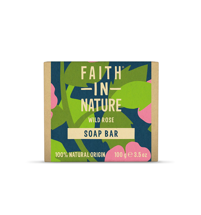 Faith In Nature Wild Rose Soap Bar 100g - Dennis the Chemist